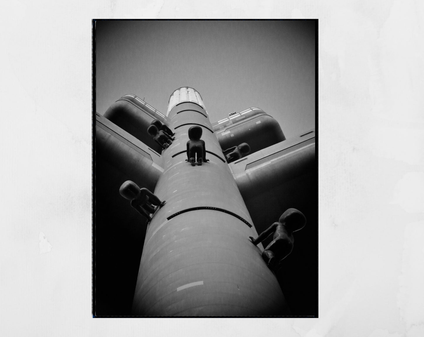 Prague Žižkov TV Tower David Černý Babies Black And White Photography Print