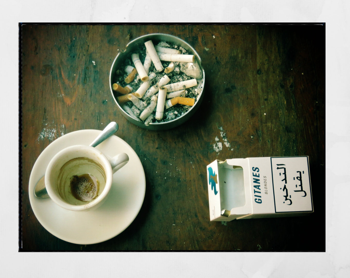Beirut Photography Print Coffee And Cigarettes Poster