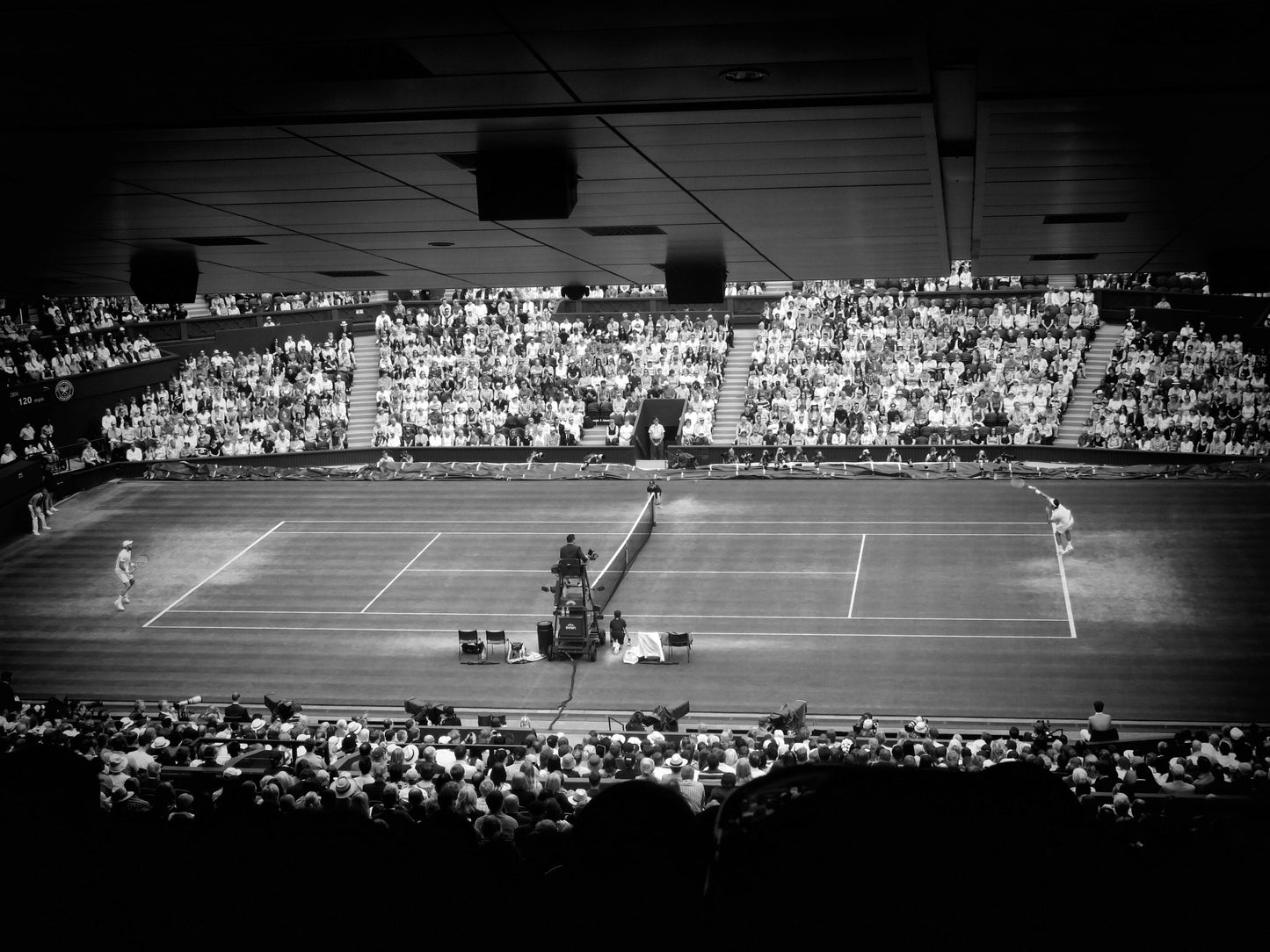 Wimbledon Print Tennis Art Black And White