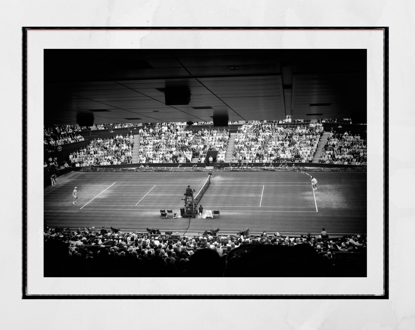 Wimbledon Print Tennis Art Black And White