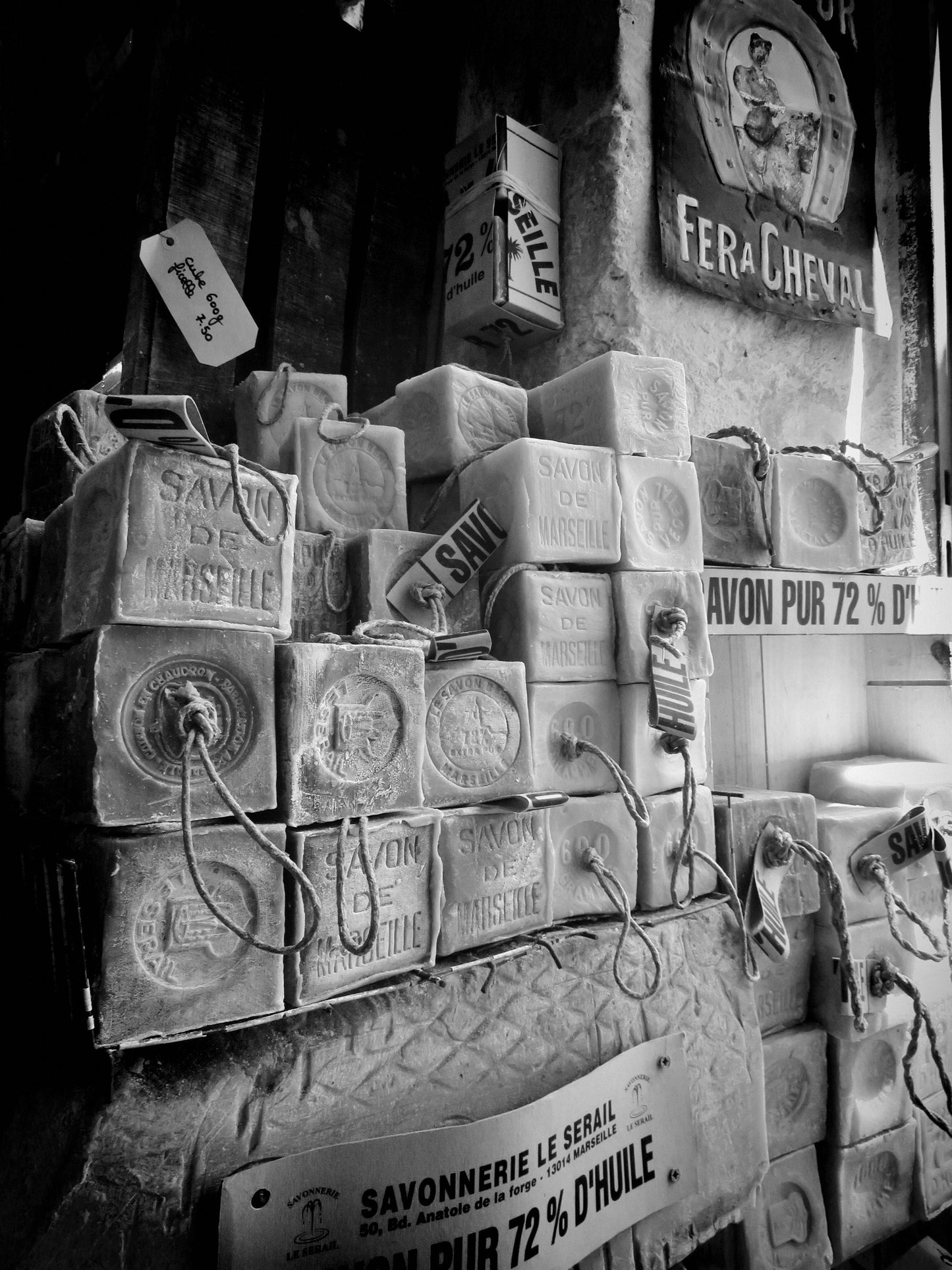 Marseille Soap Black And White Bathroom Wall Art Photography