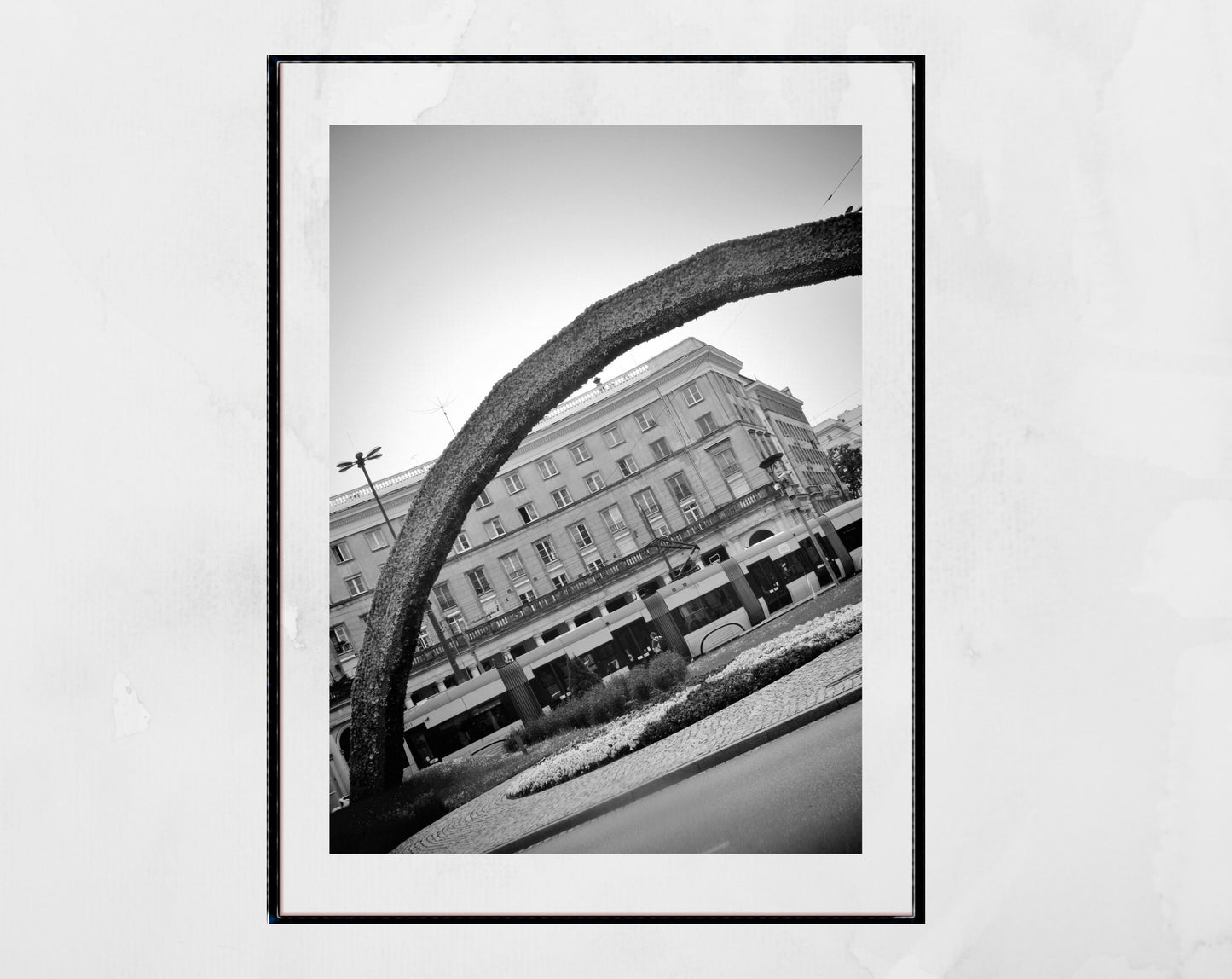 Warsaw Saviour Square Black And White Photography Print