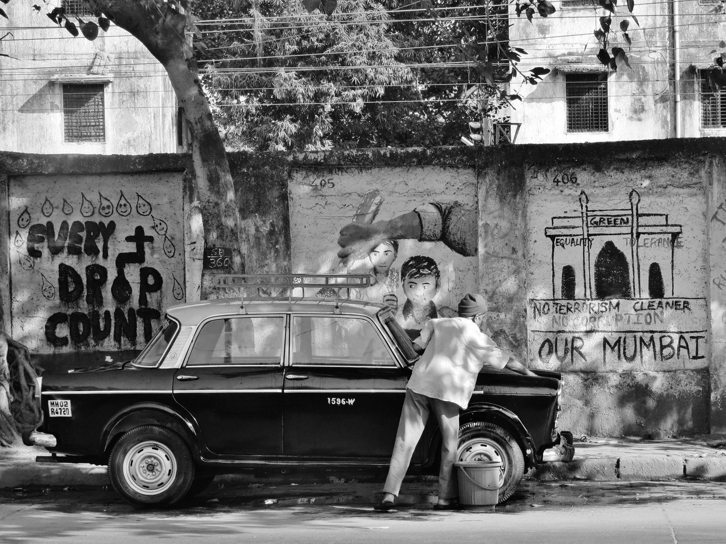 Mumbai Wall Art India Black And White Photography Print