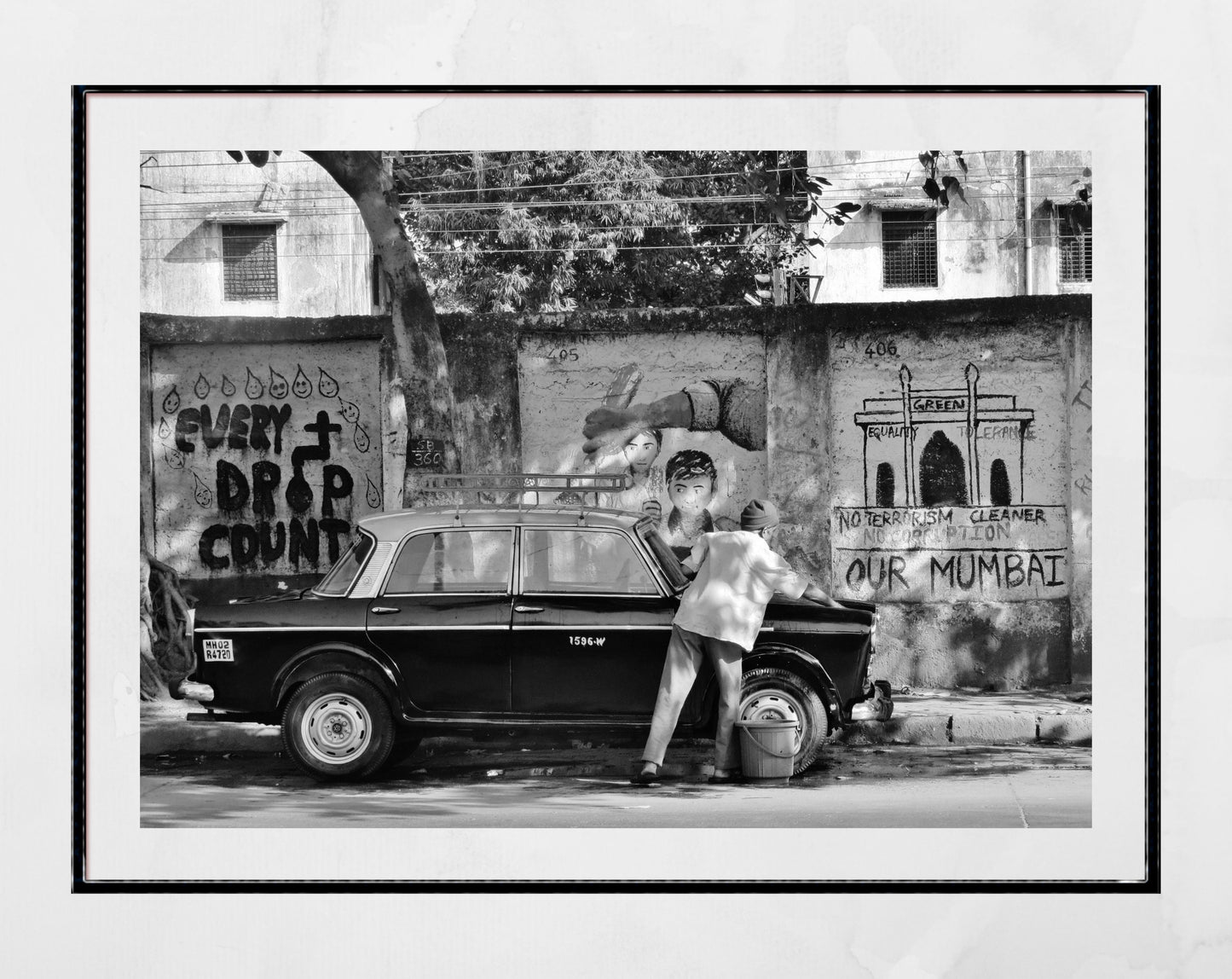 Mumbai Wall Art India Black And White Photography Print