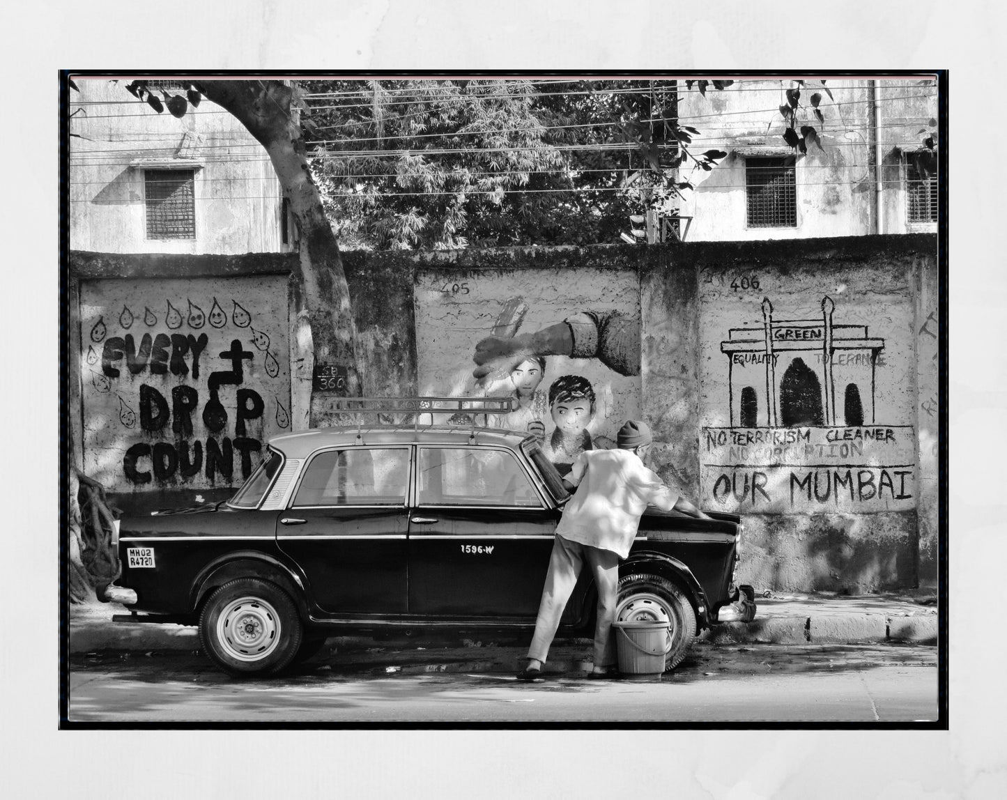 Mumbai Wall Art India Black And White Photography Print