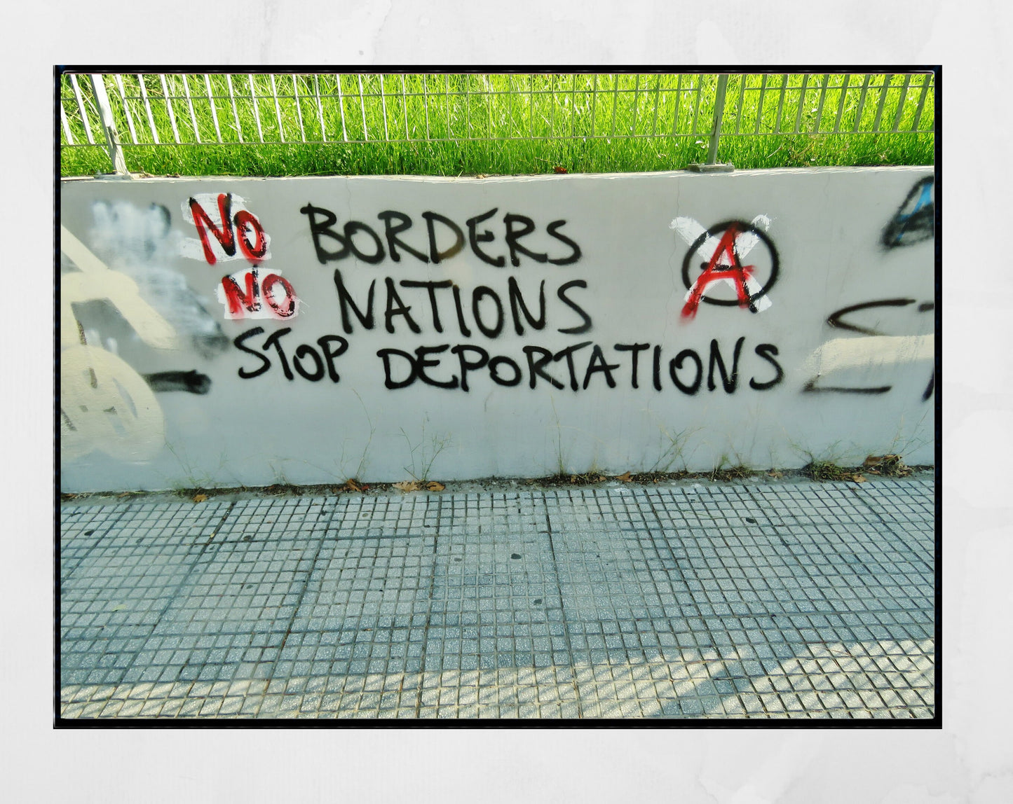 Anarchist Poster Refugees Welcome Print