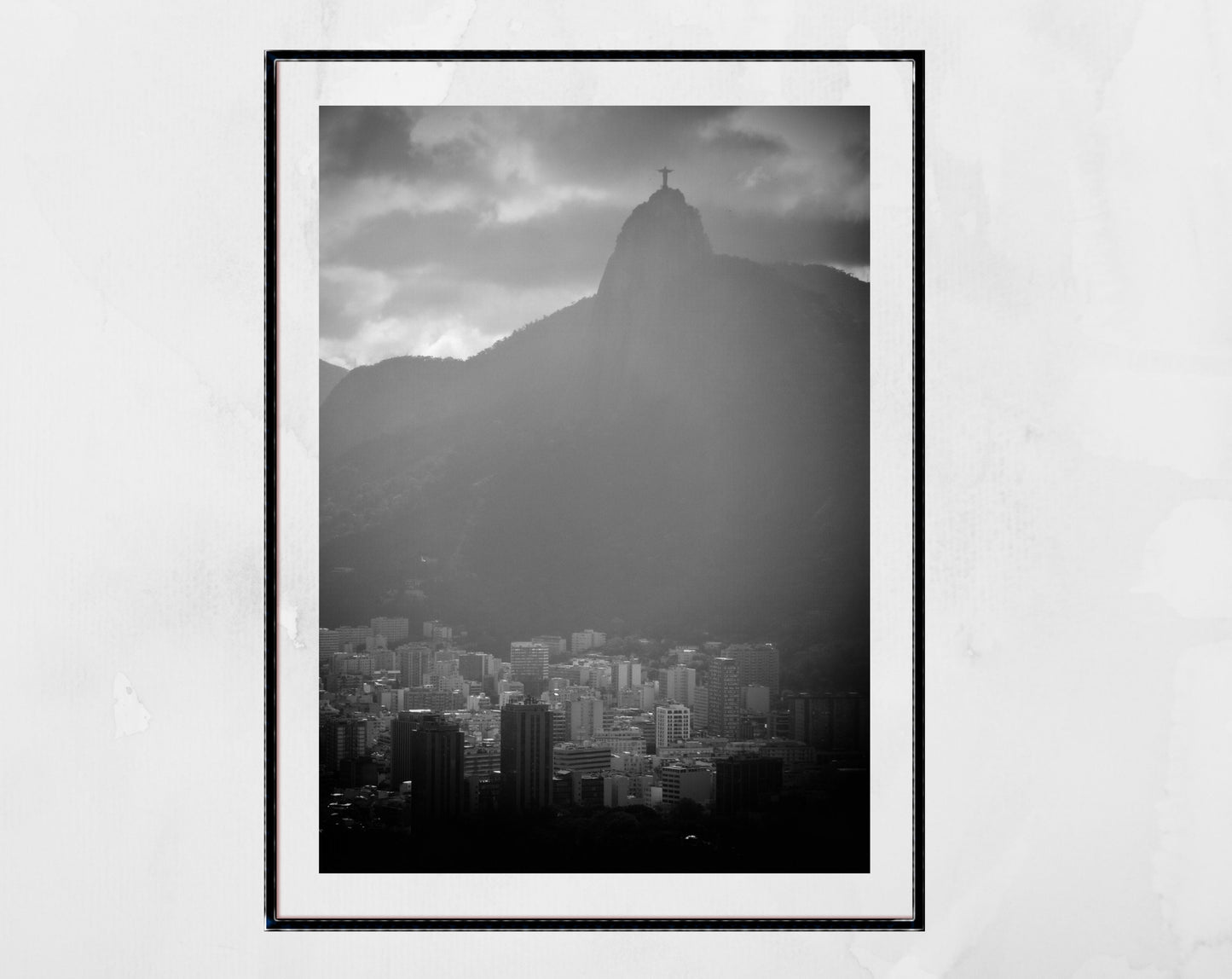Rio De Janeiro Print Christ The Redeemer Brazil Black And White Photography