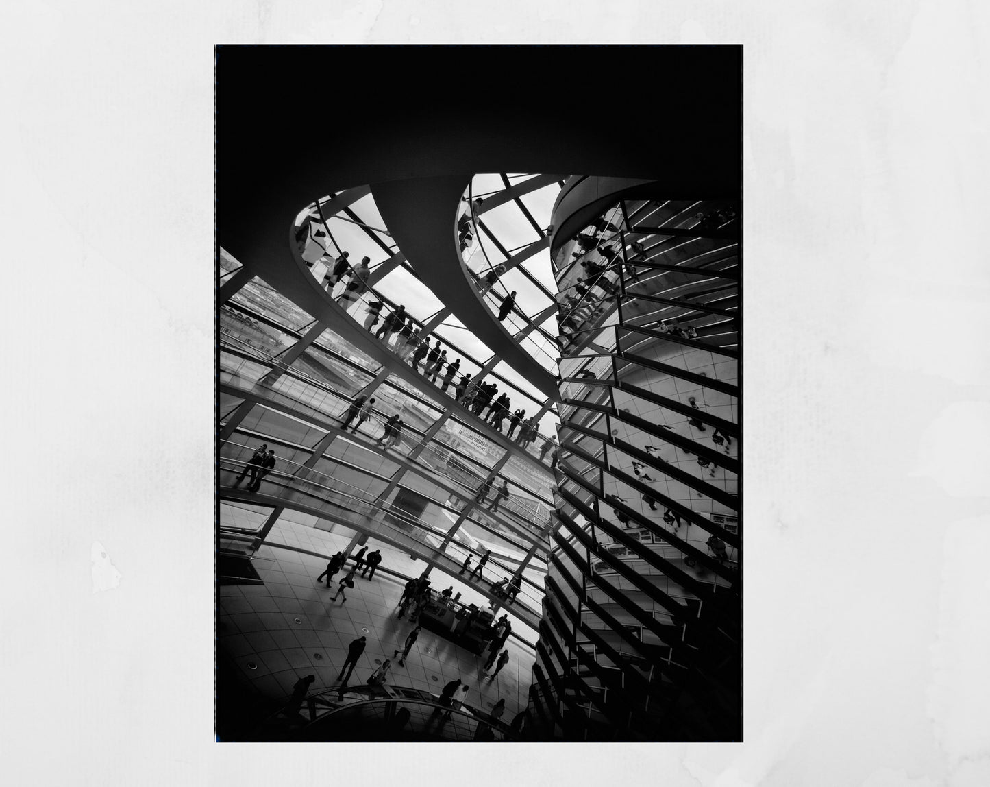 Berlin Reichstag Dome Black And White Photography Poster