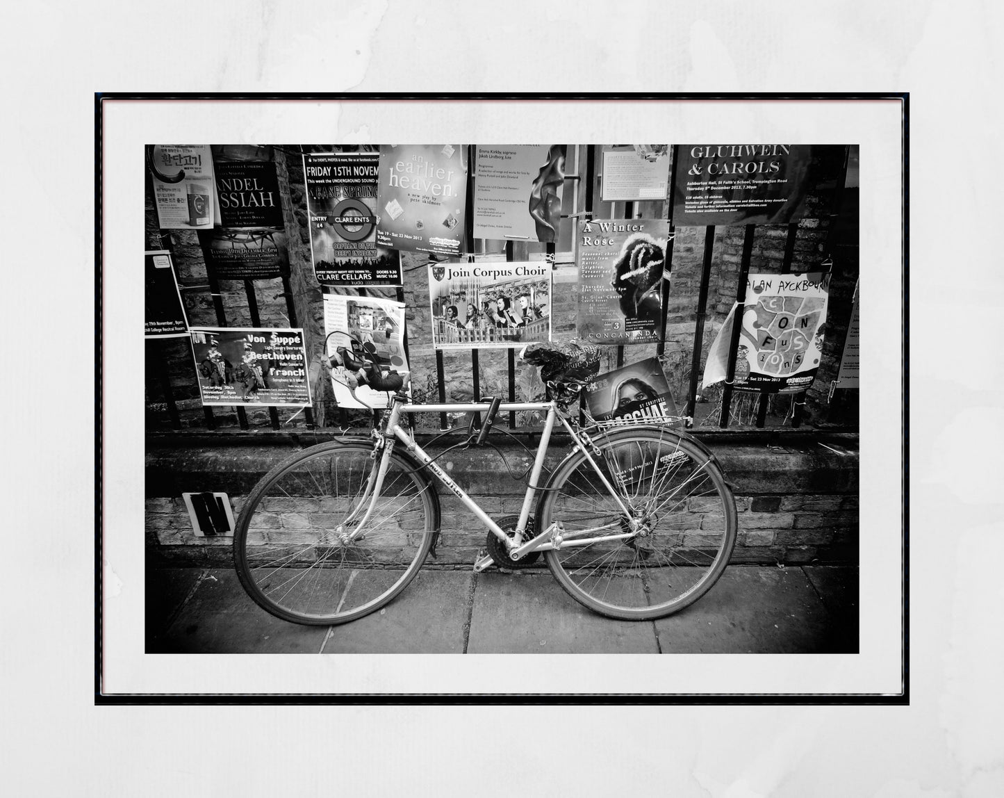 Cambridge UK Print Bicycle Wall Art