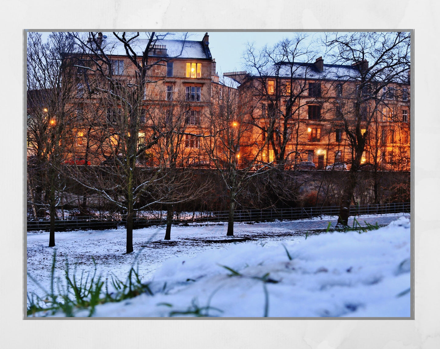 Glasgow Tenements West End Print Wall Art