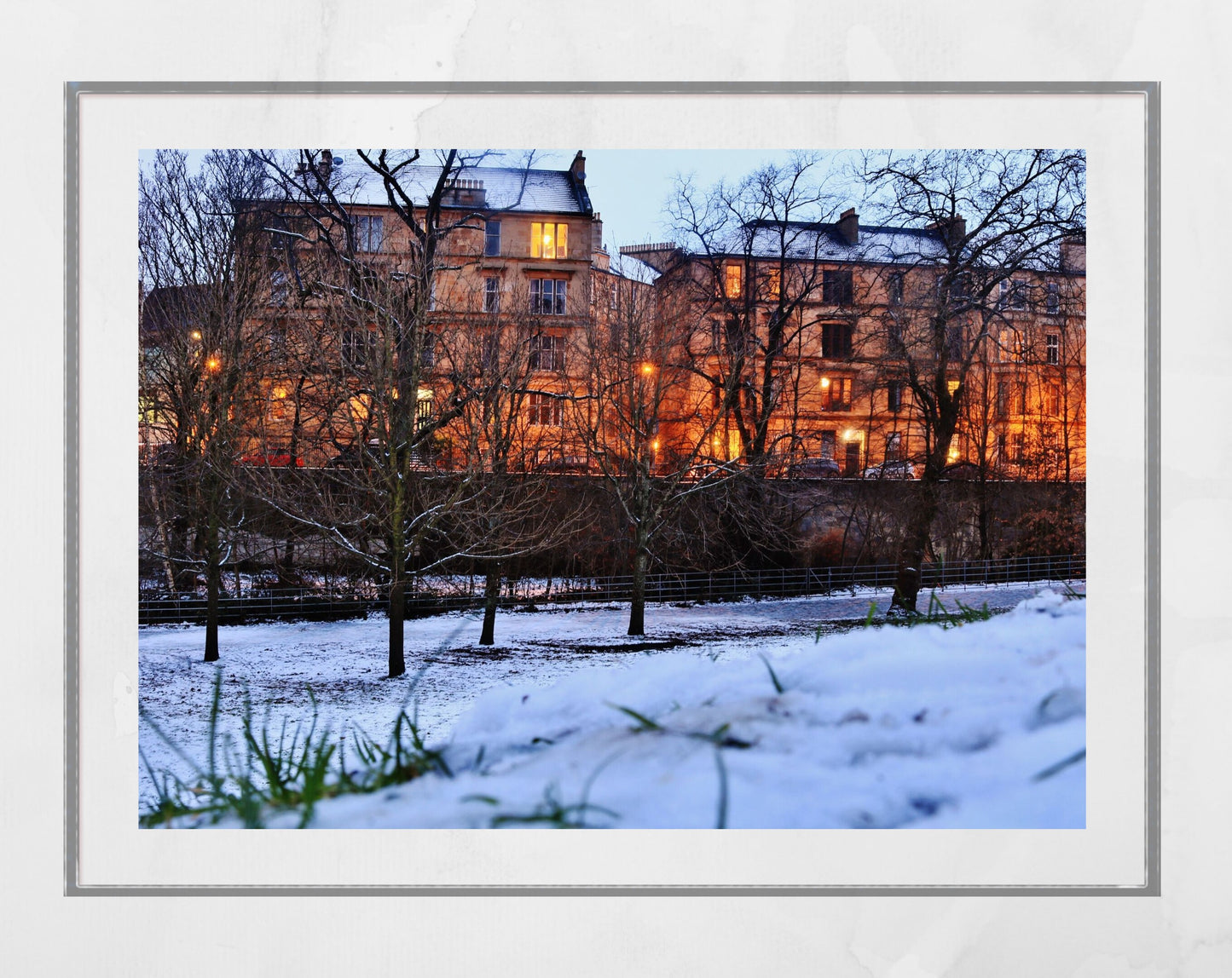 Glasgow Tenements West End Print Wall Art