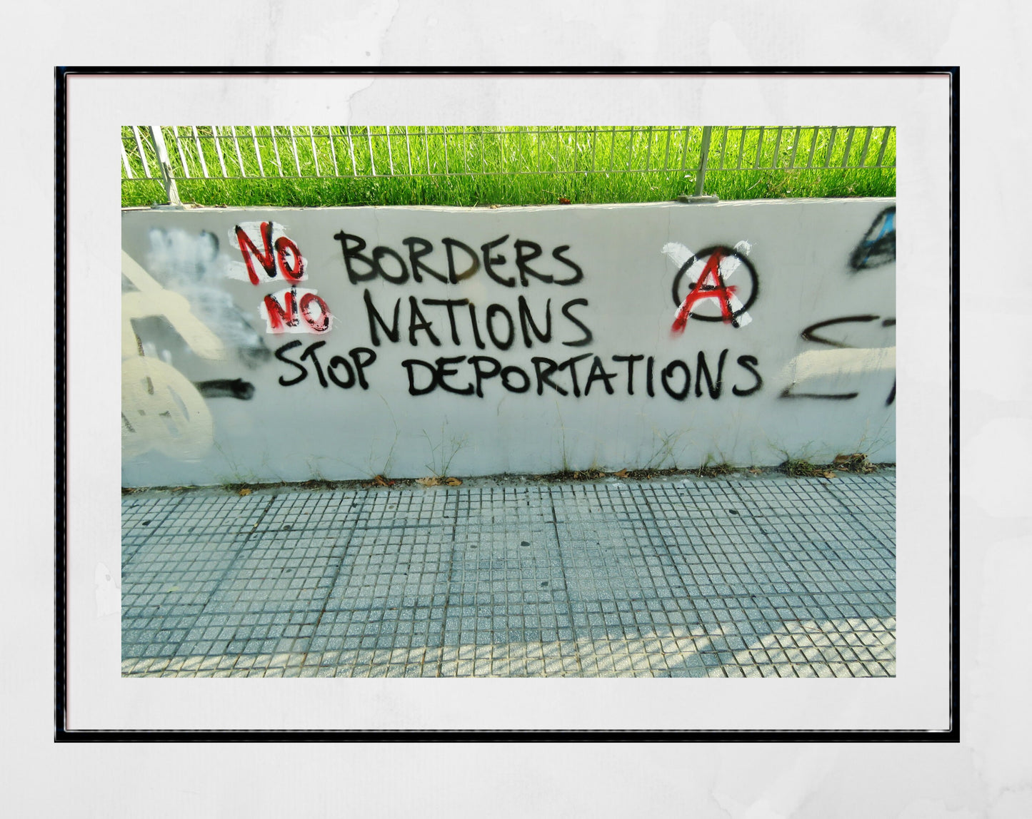 Anarchist Poster Refugees Welcome Print