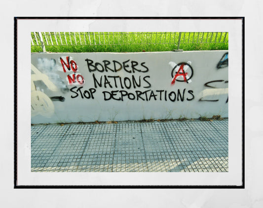 Anarchist Poster Refugees Welcome Print