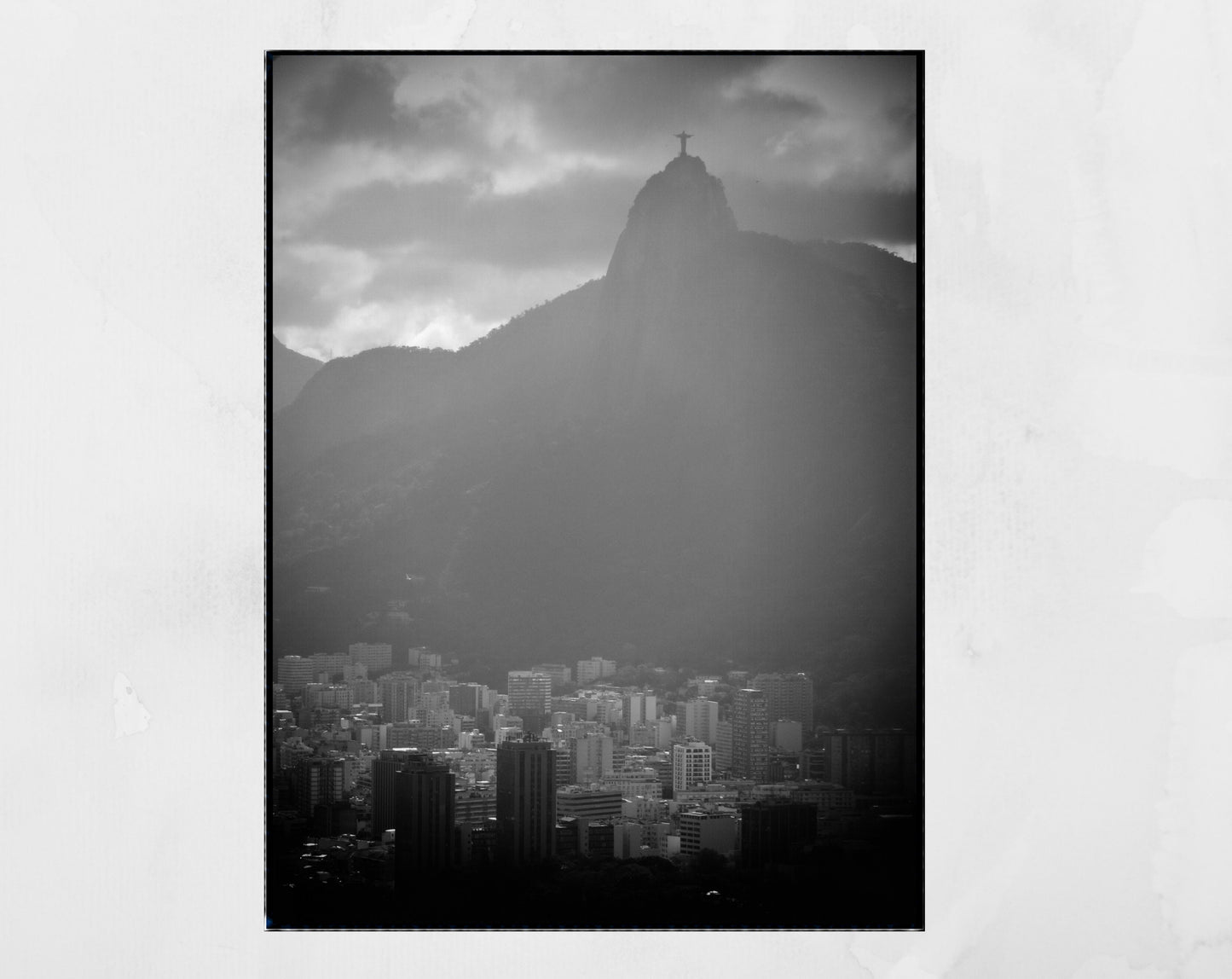Rio De Janeiro Print Christ The Redeemer Brazil Black And White Photography