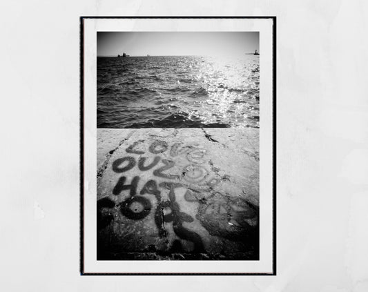 ACAB Poster Thessaloniki Print Anarchist Art Love Ouzo Hate Cops