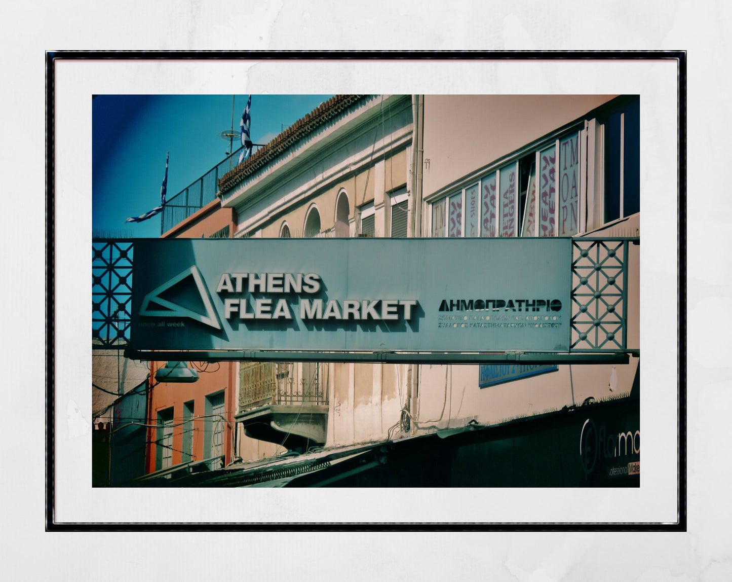 Athens Flea Market Retro Street Photography Print