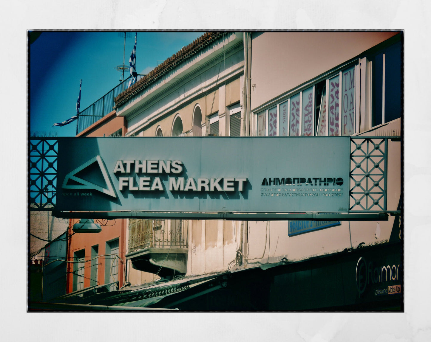 Athens Flea Market Retro Street Photography Print