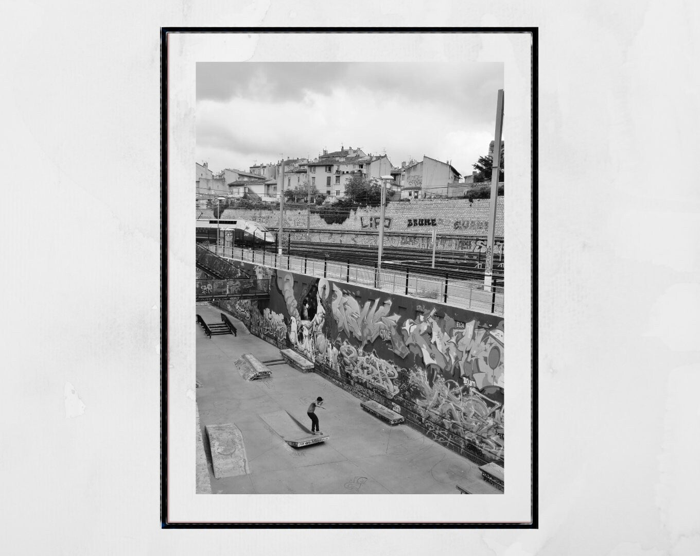 Skateboarding Photography La Friche la Belle de Mai Marseille Poster