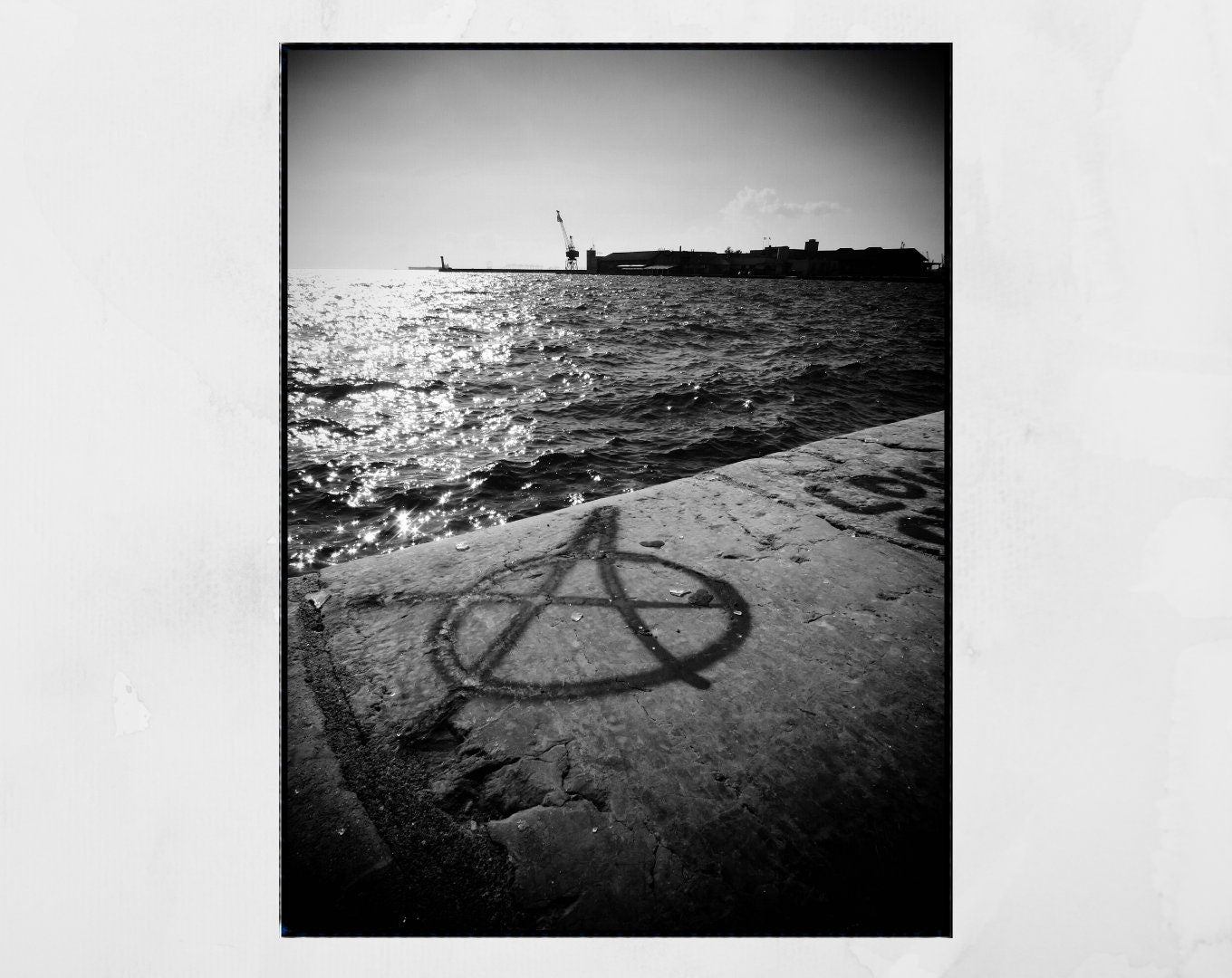 Thessaloniki Photography Print Anarchist Black And White Poster