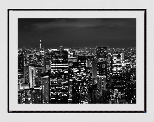 Tokyo Skyline Night Photography Print