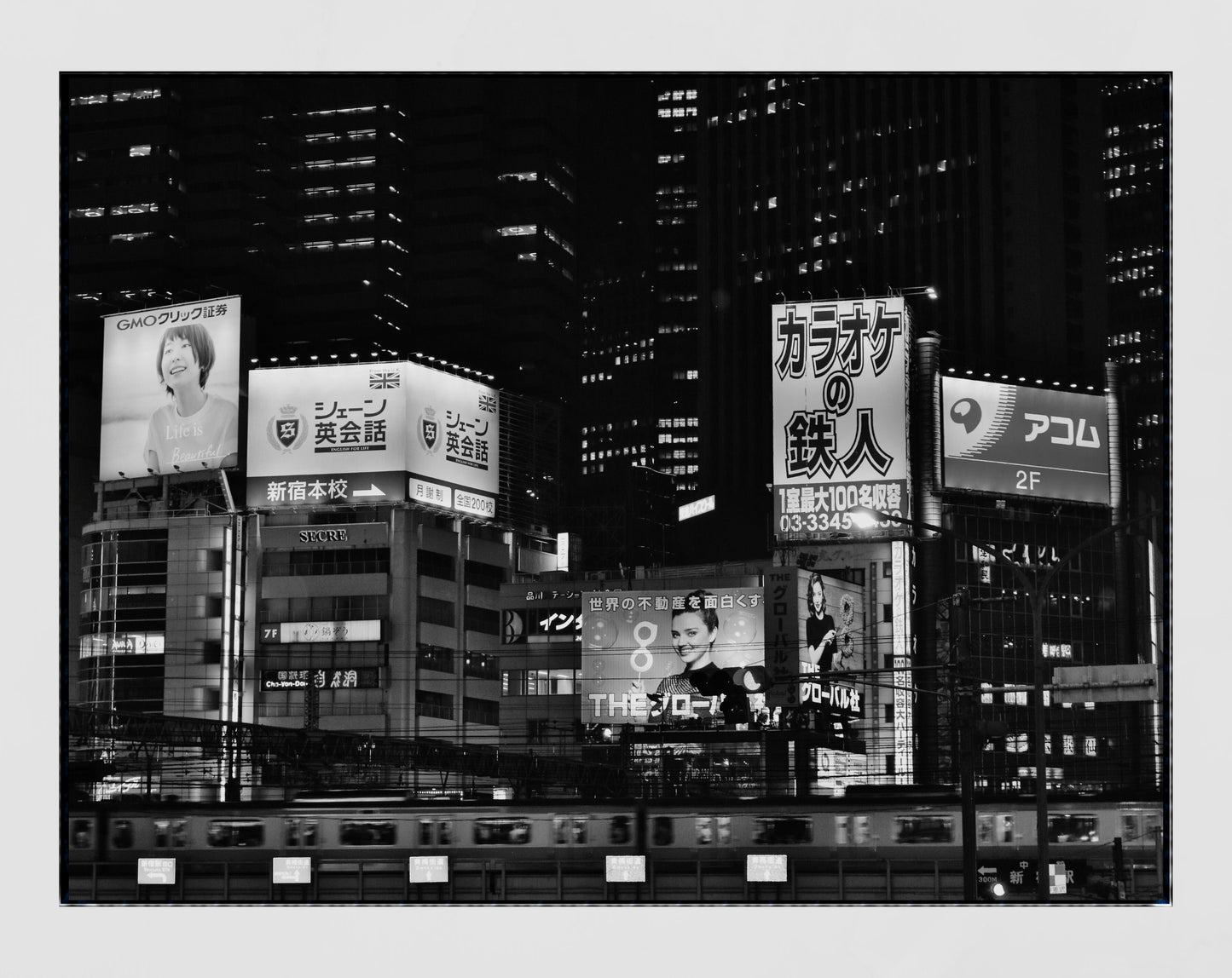 Shinjuku Tokyo Black And White Photography Print