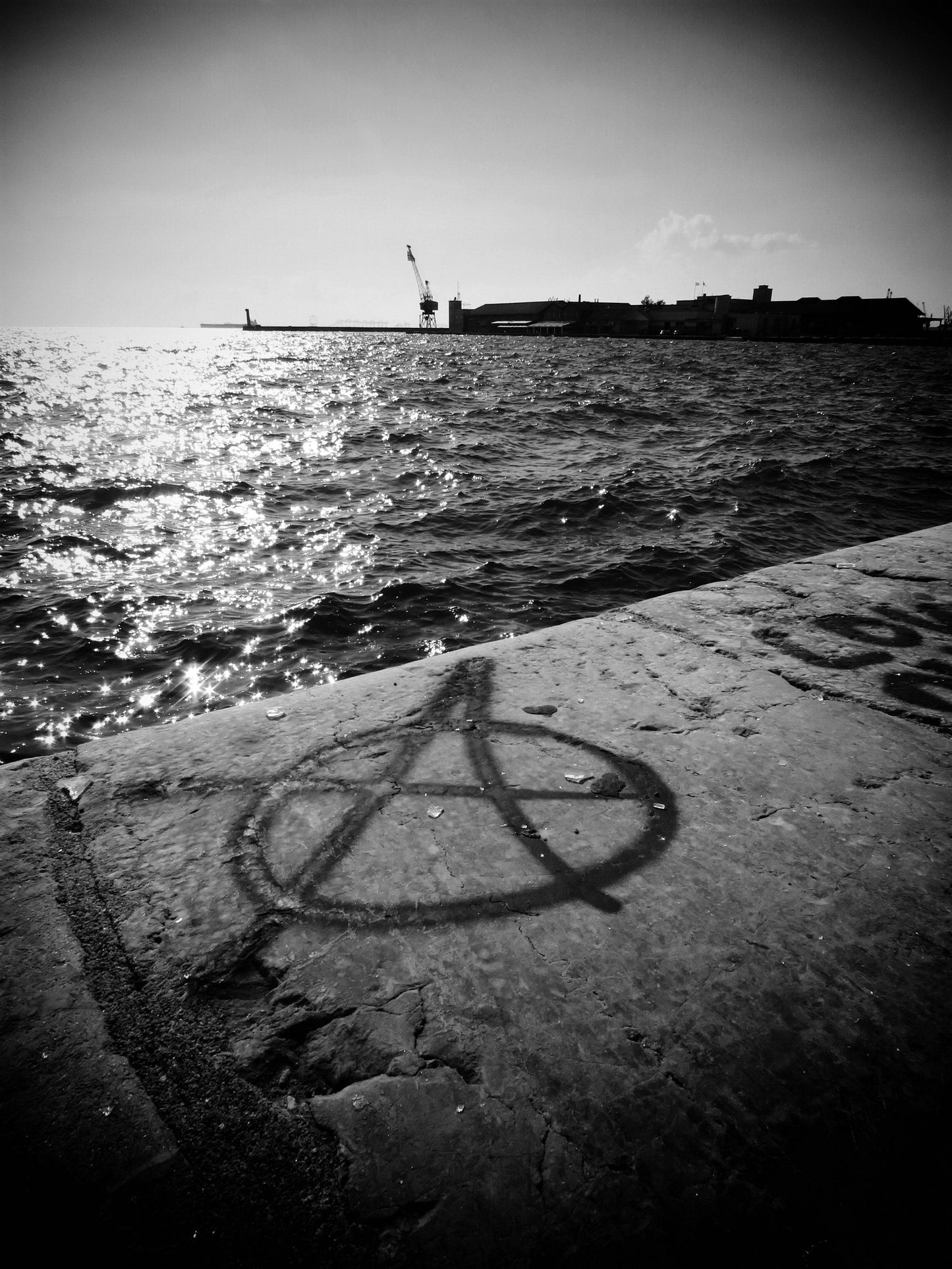 Thessaloniki Photography Print Anarchist Black And White Poster