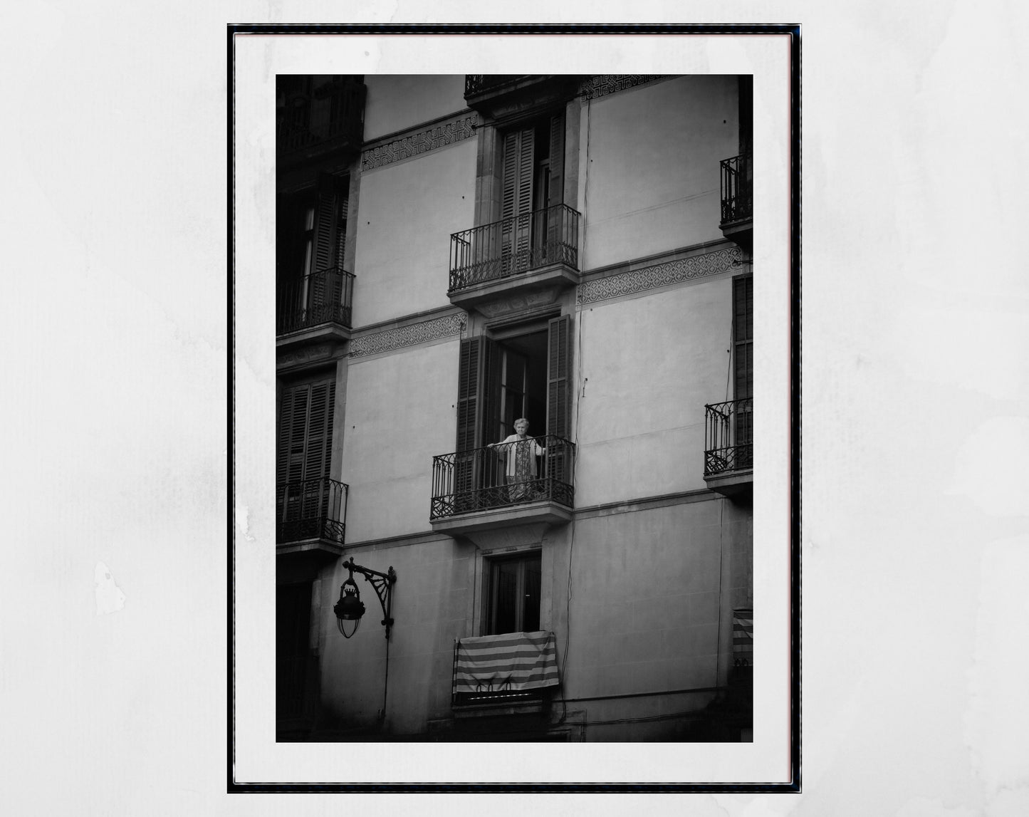 Barcelona Catalonia Black And White Photography Print