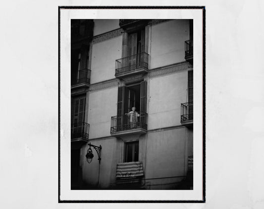 Barcelona Catalonia Black And White Photography Print