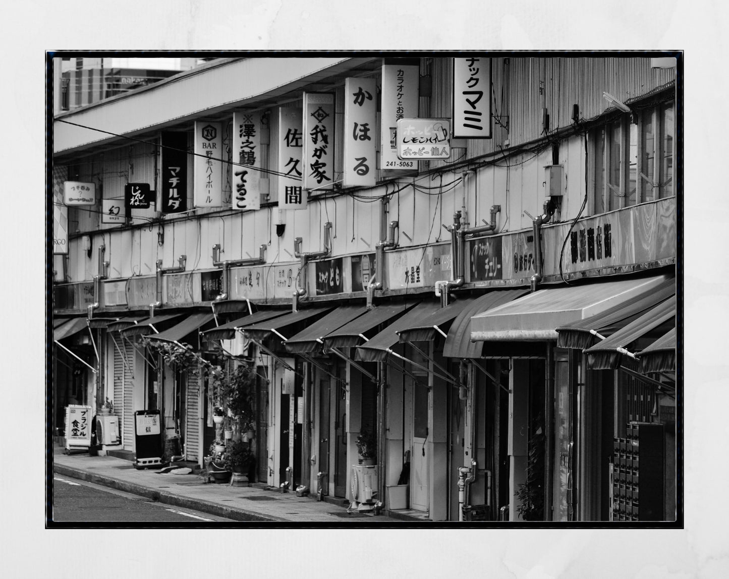 Yokohama Japan Black And White Photography Print