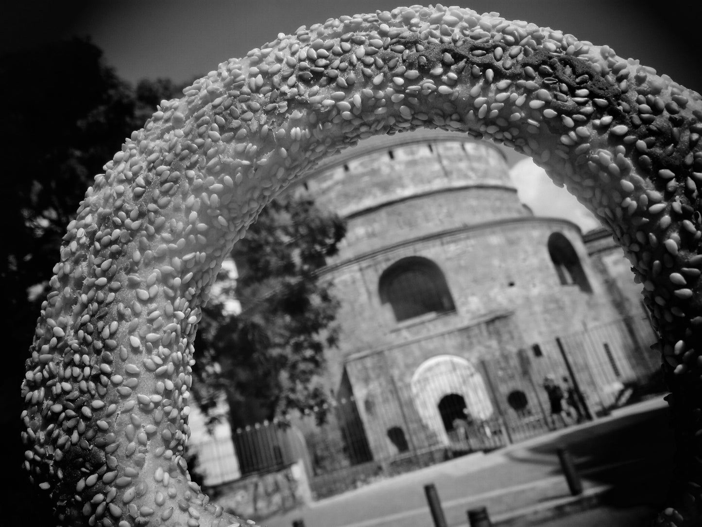 Thessaloniki Koulouri Black And White Photography Print