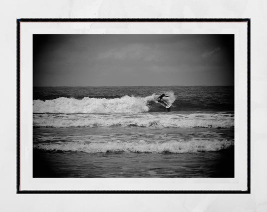 Surfing Print Ilha Do Mel Black And White Photography