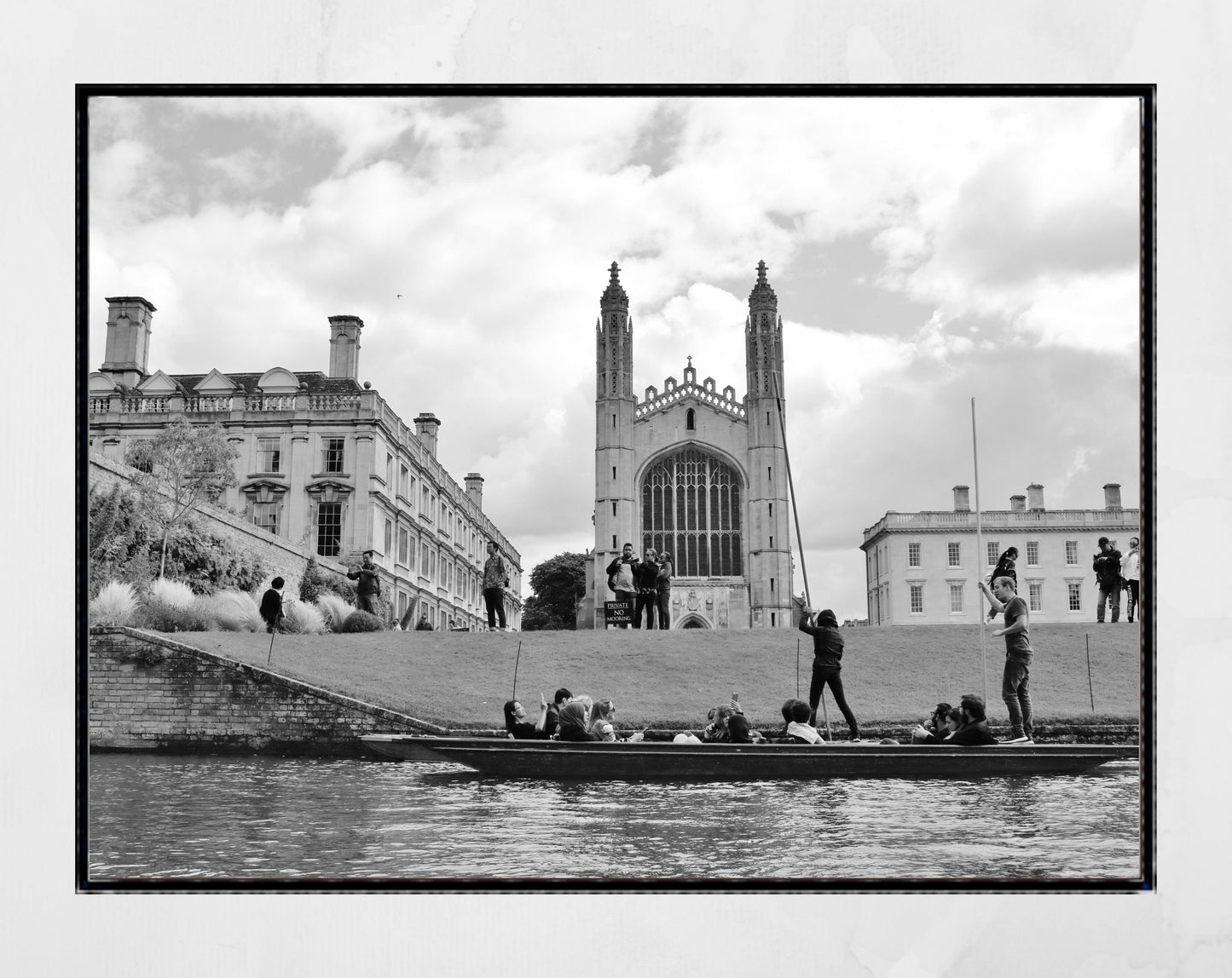 King's College Cambridge University Black And White Photography Print