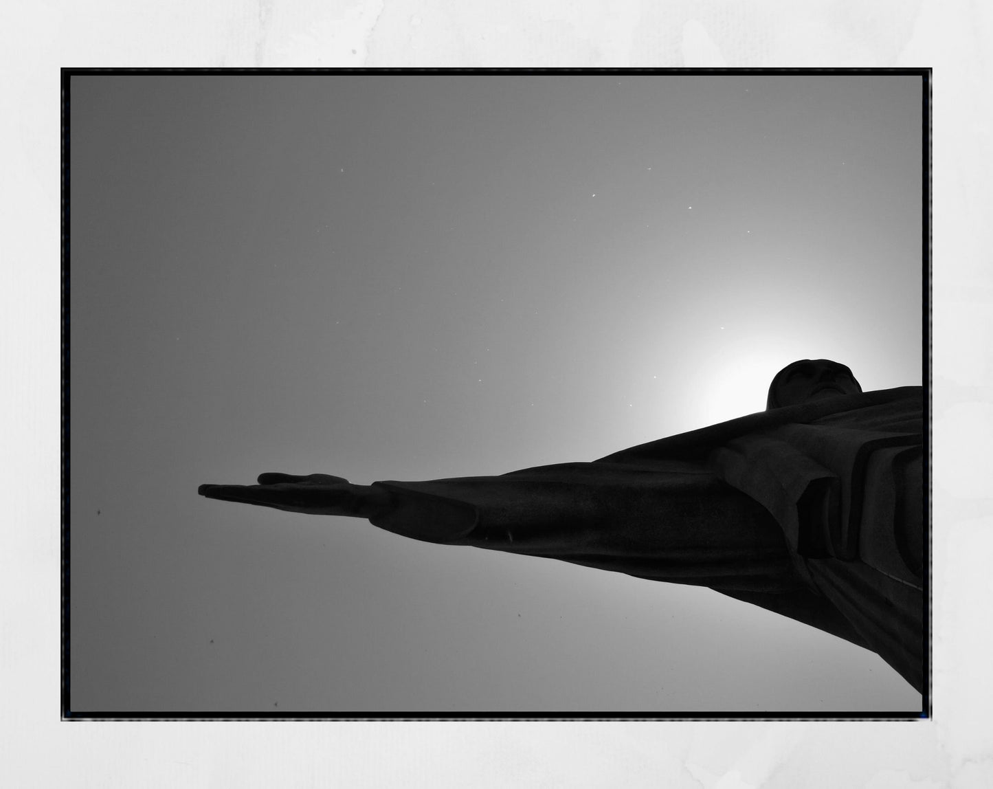 Christ The Redeemer Poster Rio De Janeiro Brazil Black And White Photography Print