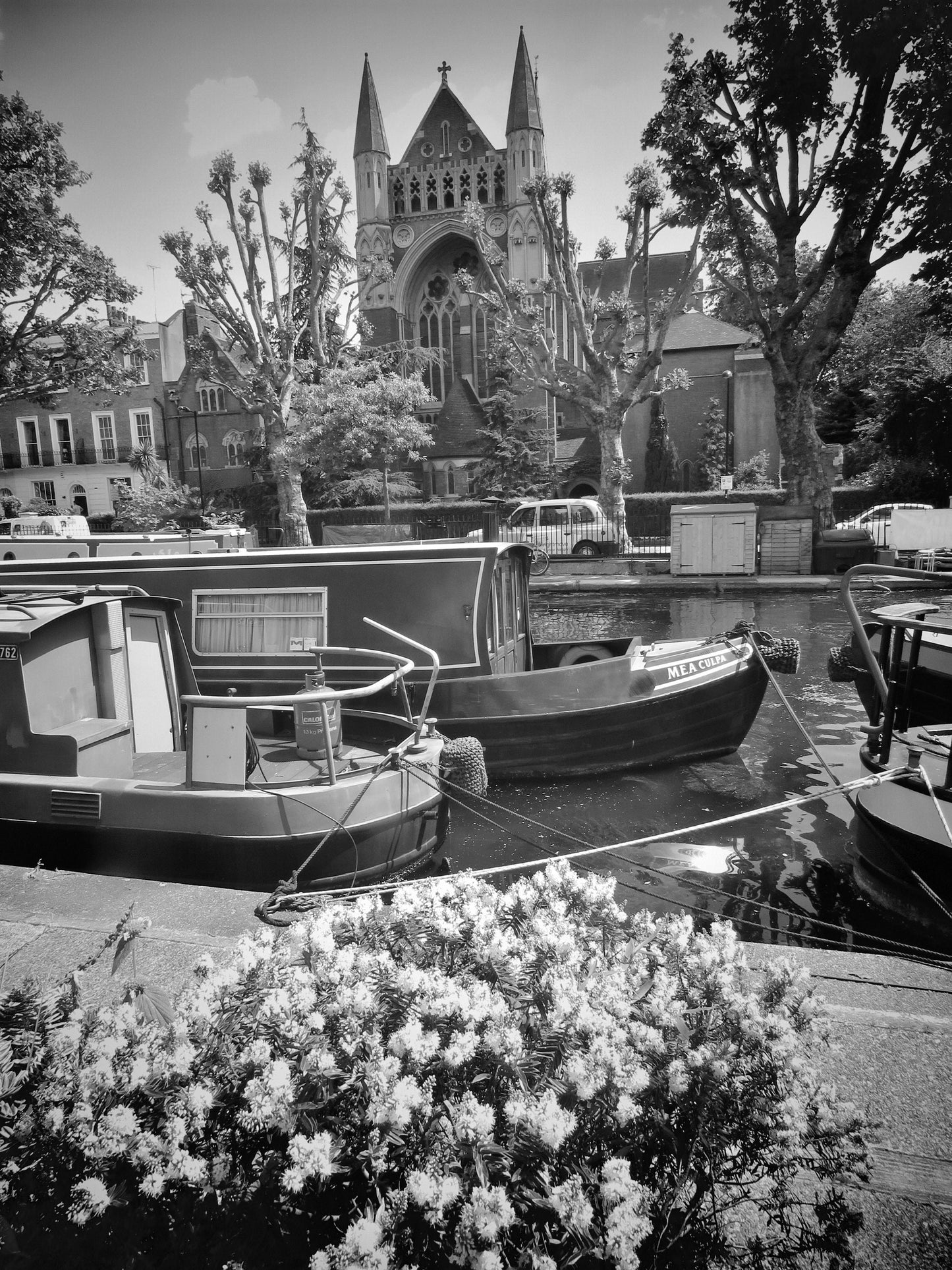 Regent's Canal London Black And White Photography Print