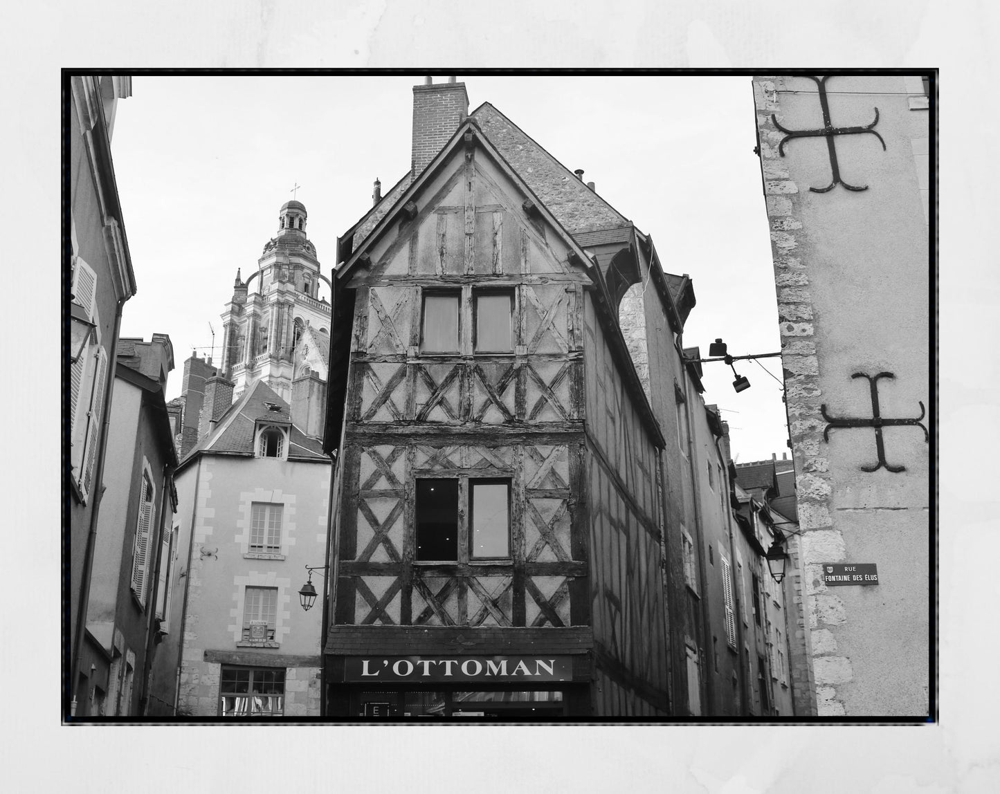 Blois Loire Valley French Provincial Black And White Print