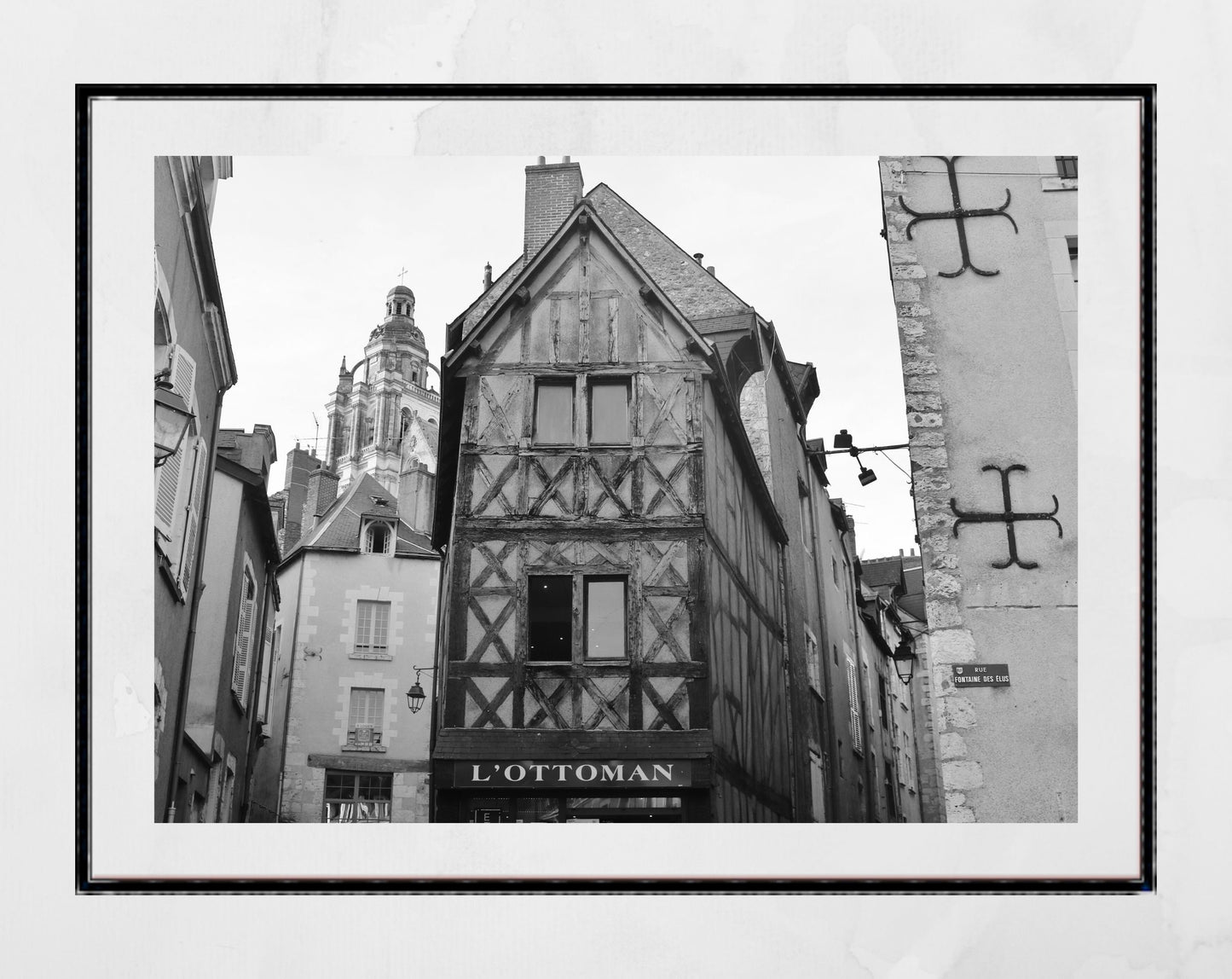 Blois Loire Valley French Provincial Black And White Print