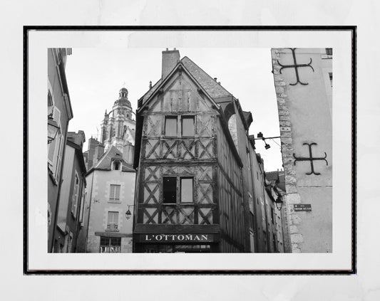 Blois Loire Valley French Provincial Black And White Print