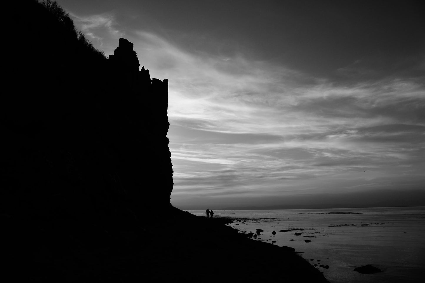 Greenan Castle Ayrshire Scottish Black And White Wall Art