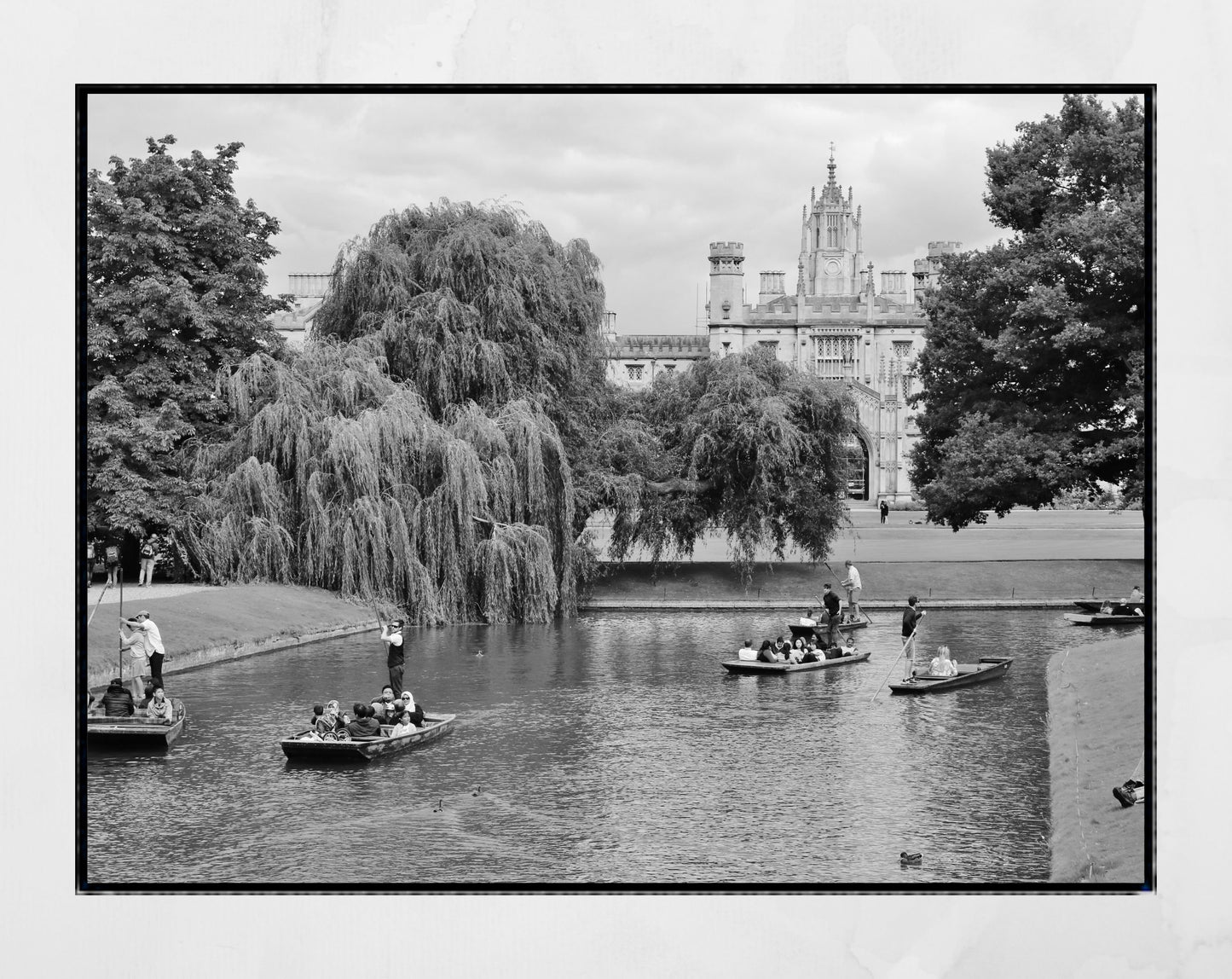 Cambridge University St John's College Black And White Photography Print