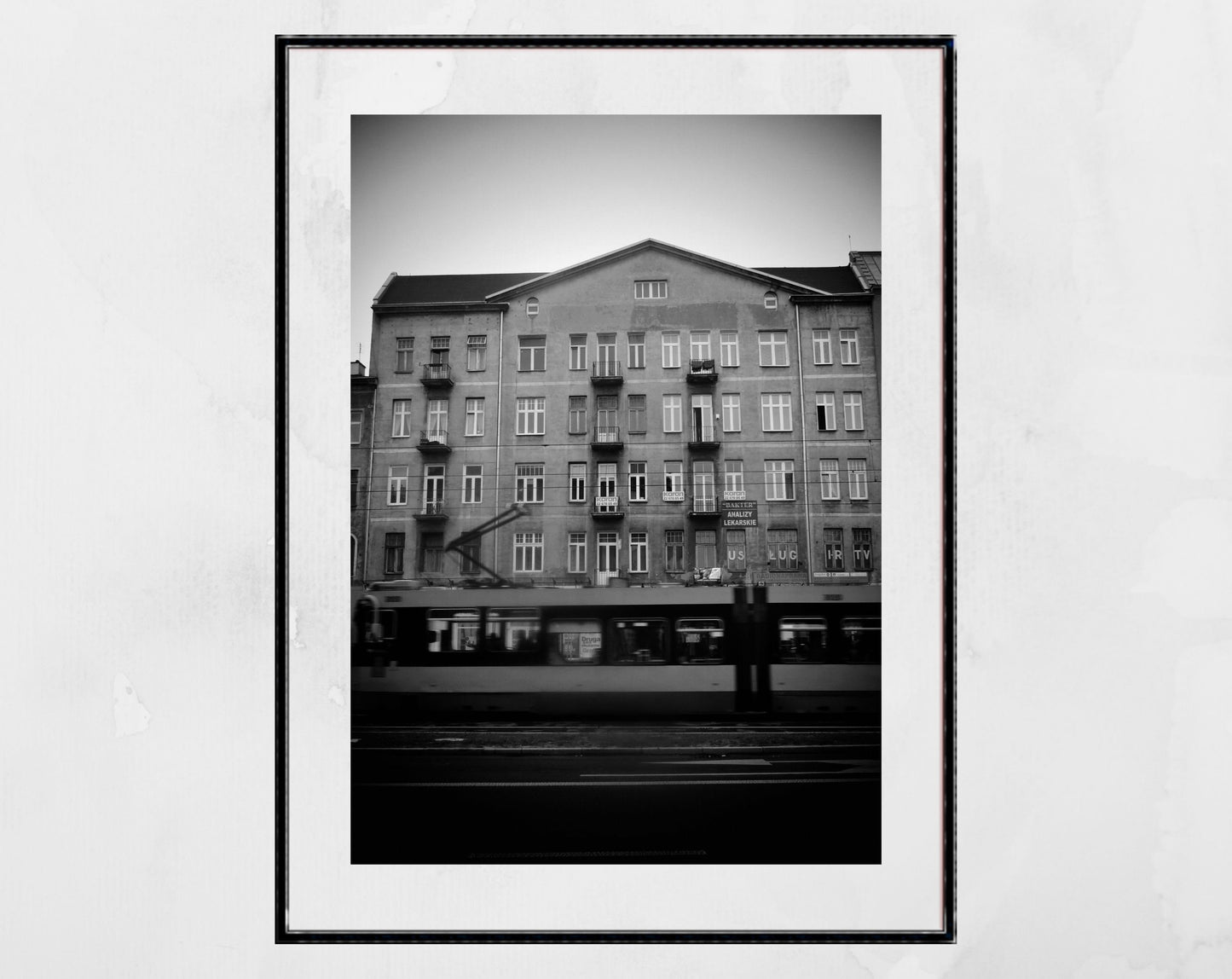Warsaw Praga Tram Black And White Street Photography