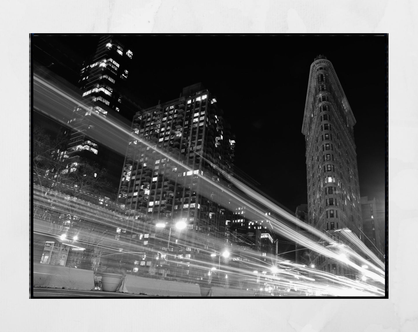 New York Flatiron Building Black And White Photography Print