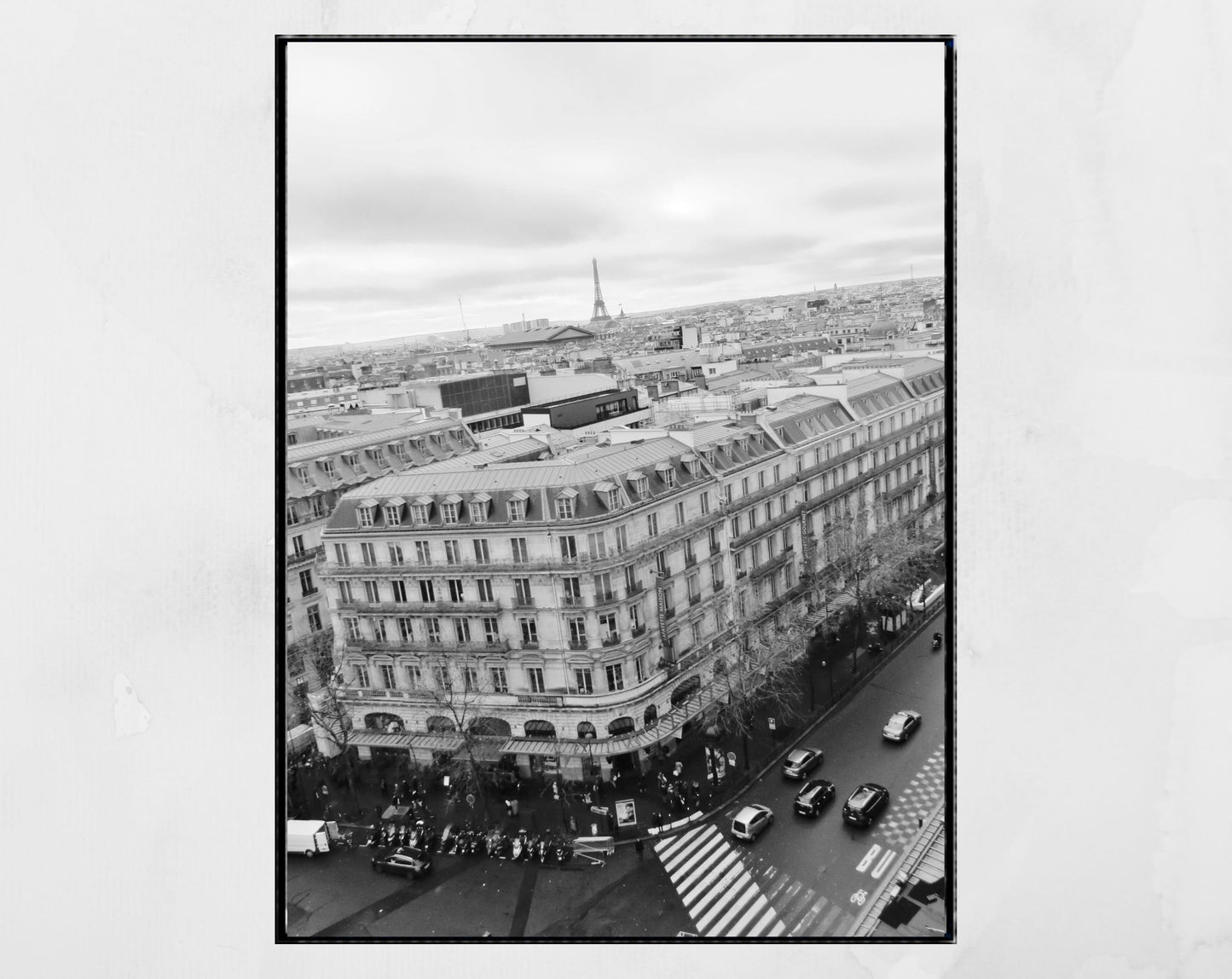 Paris Skyline Black And White Photography Print