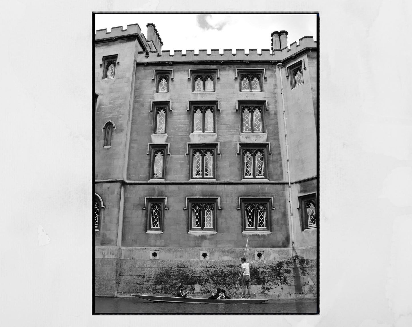 St John's Cambridge University Black And White Photography Print