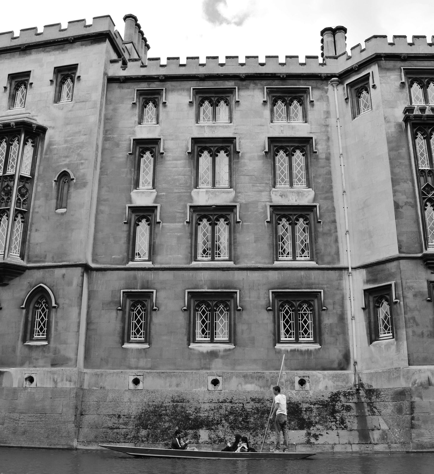 St John's Cambridge University Black And White Photography Print