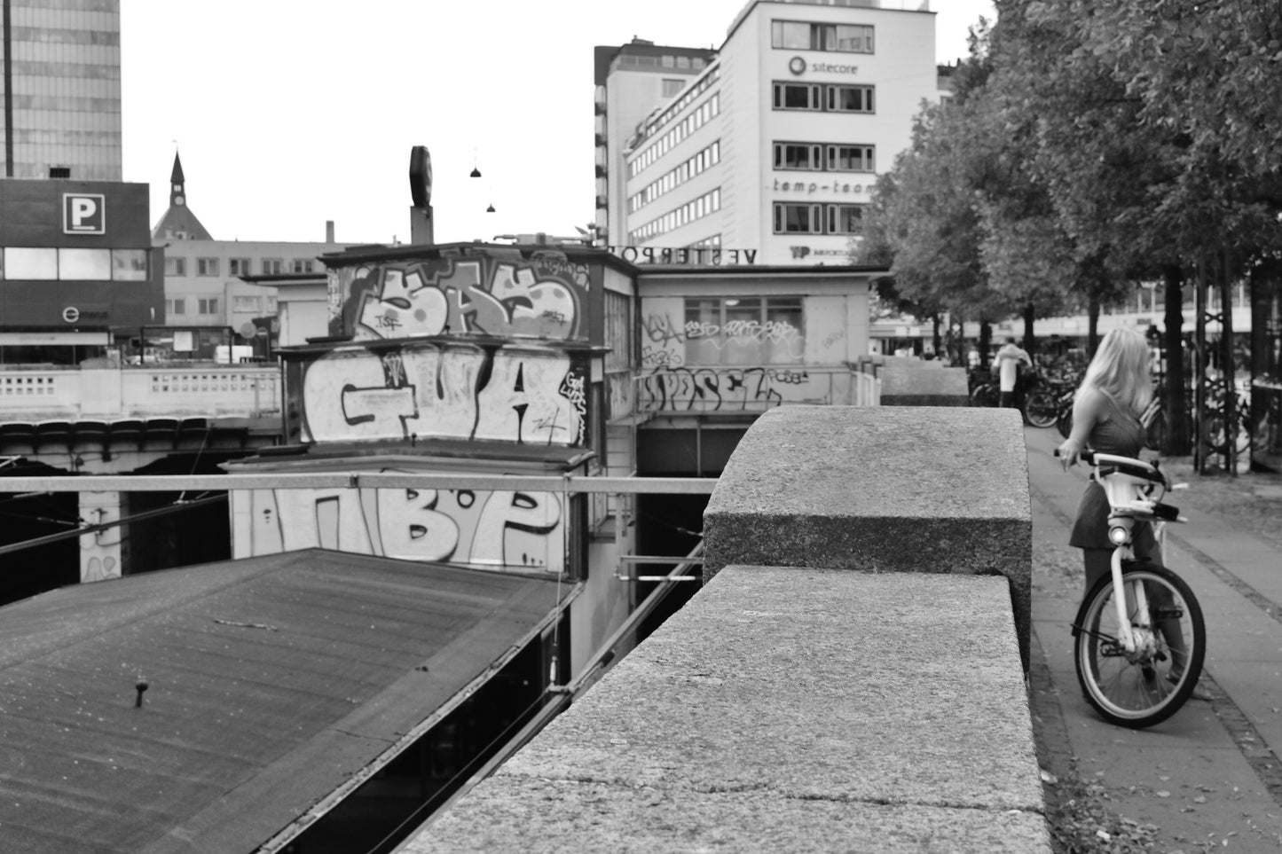 Copenhagen Black And White Street Photography Poster