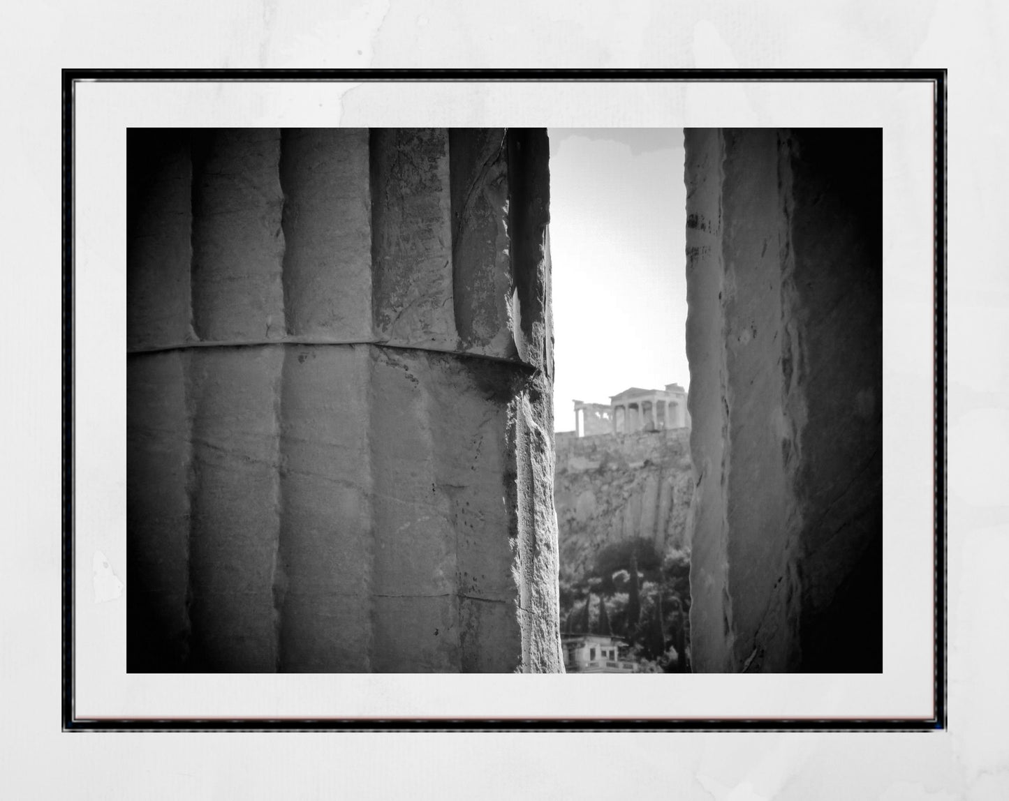 Parthenon Athens Acropolis Black And White Photography Print