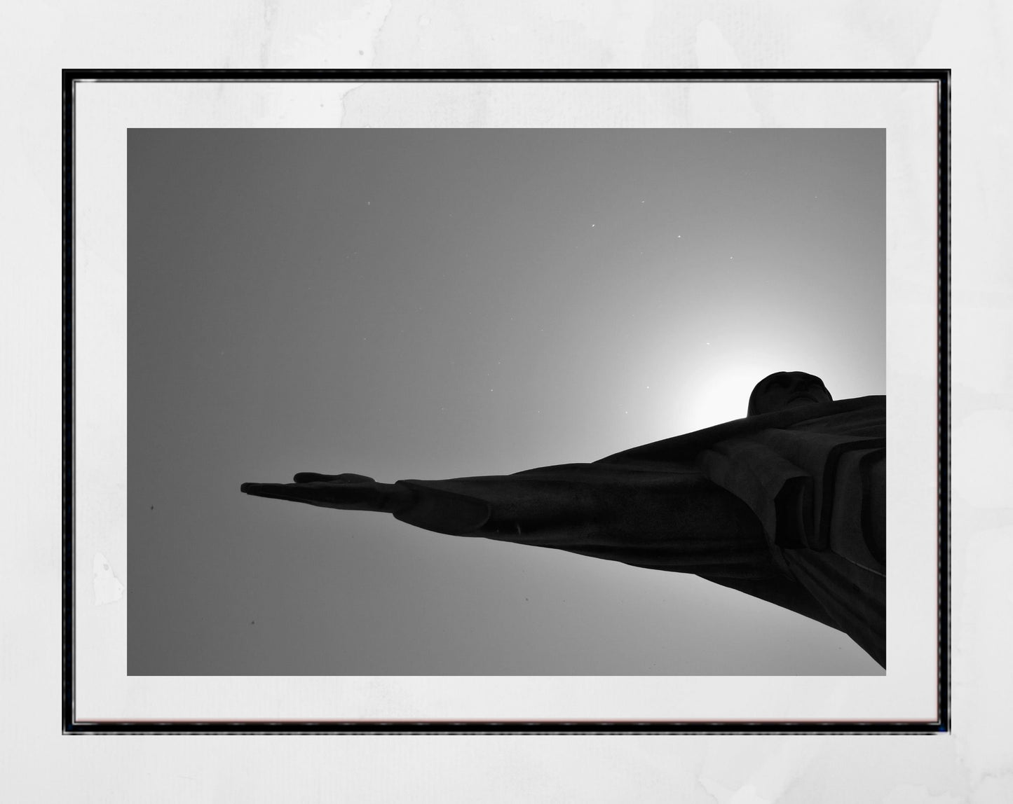 Christ The Redeemer Poster Rio De Janeiro Brazil Black And White Photography Print