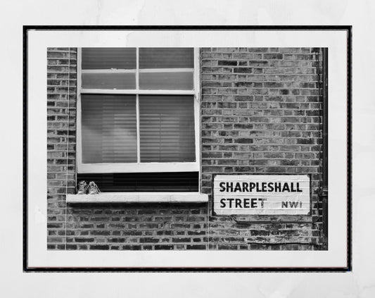 London Sharpleshall Street NW1 Primrose Hill Black And White Photography Print