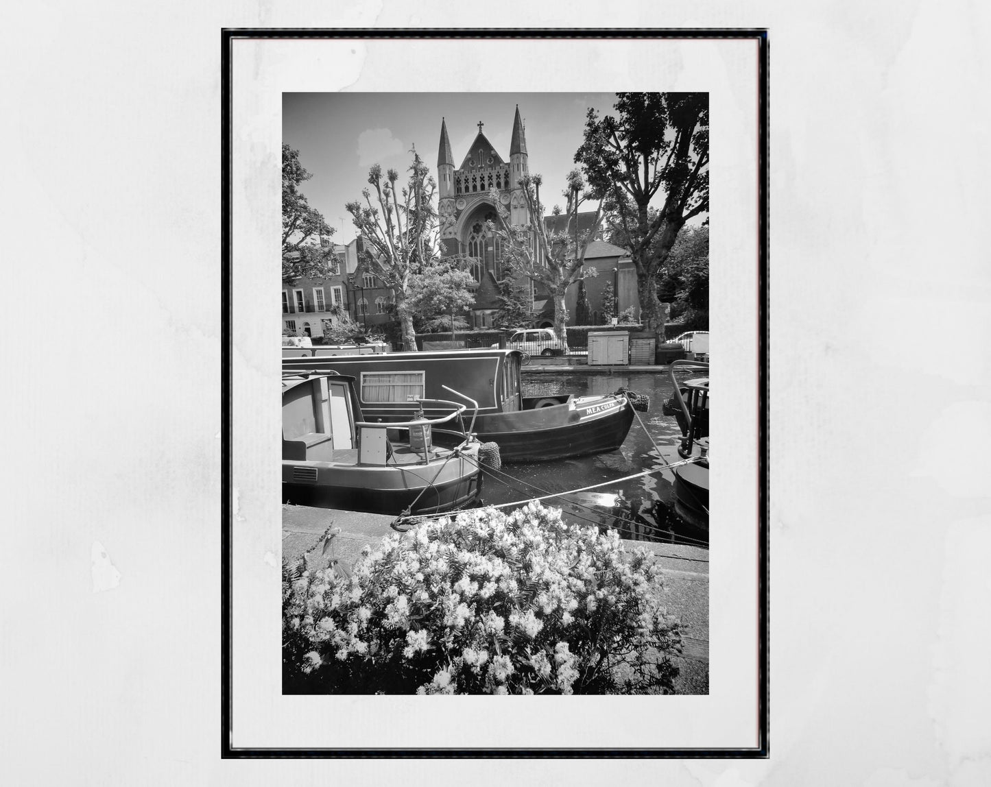 Regent's Canal London Black And White Photography Print