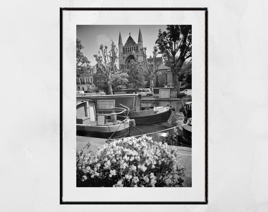 Regent's Canal London Black And White Photography Print